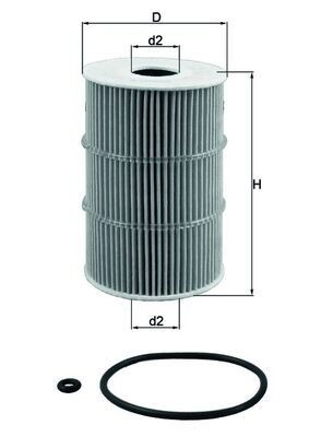 OX378D Mahle Original Filtro de óleo